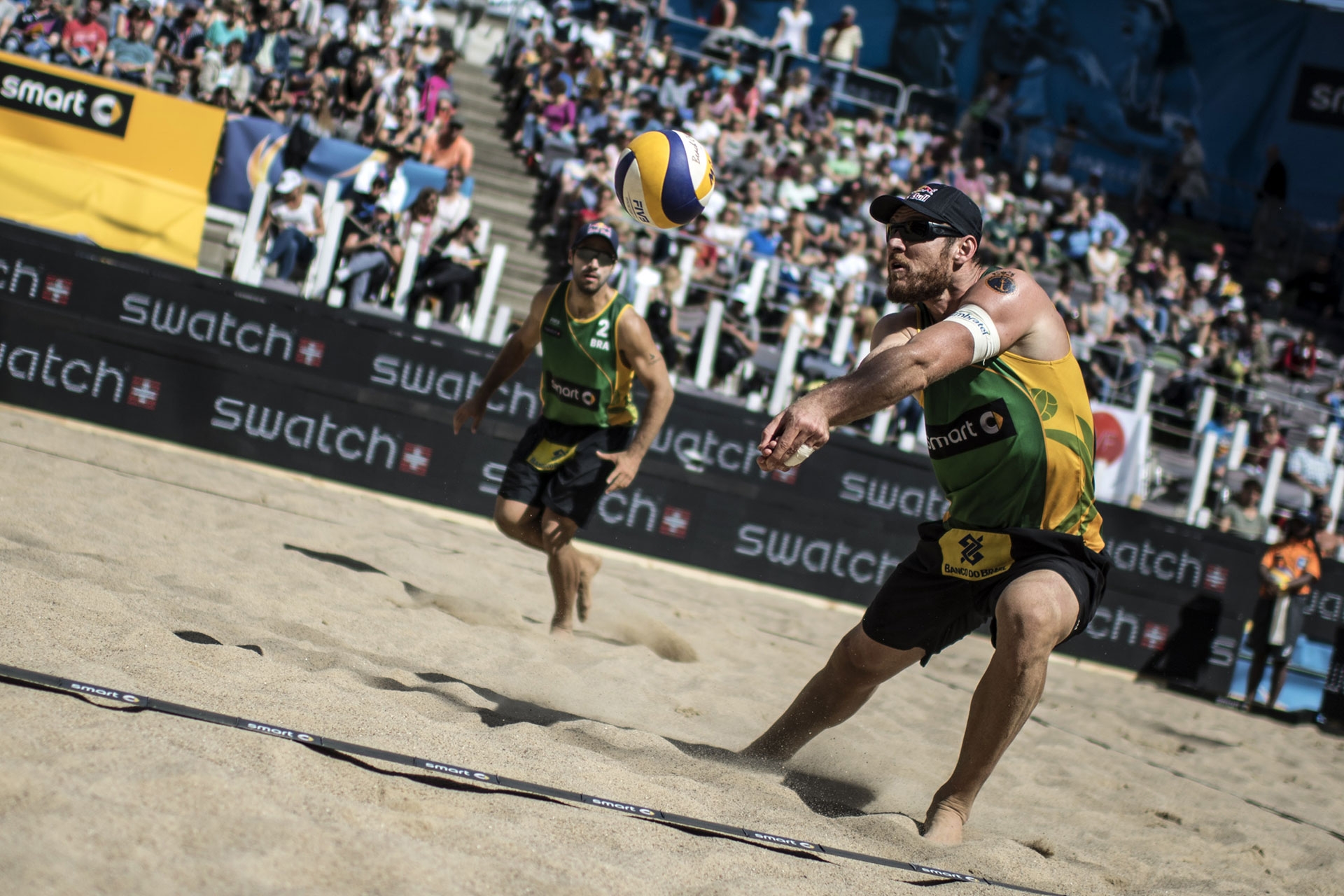 Can Brazil’s Alison/Bruno reach Sunday’s semifinals today? Photocredit: Joerg Mitter.