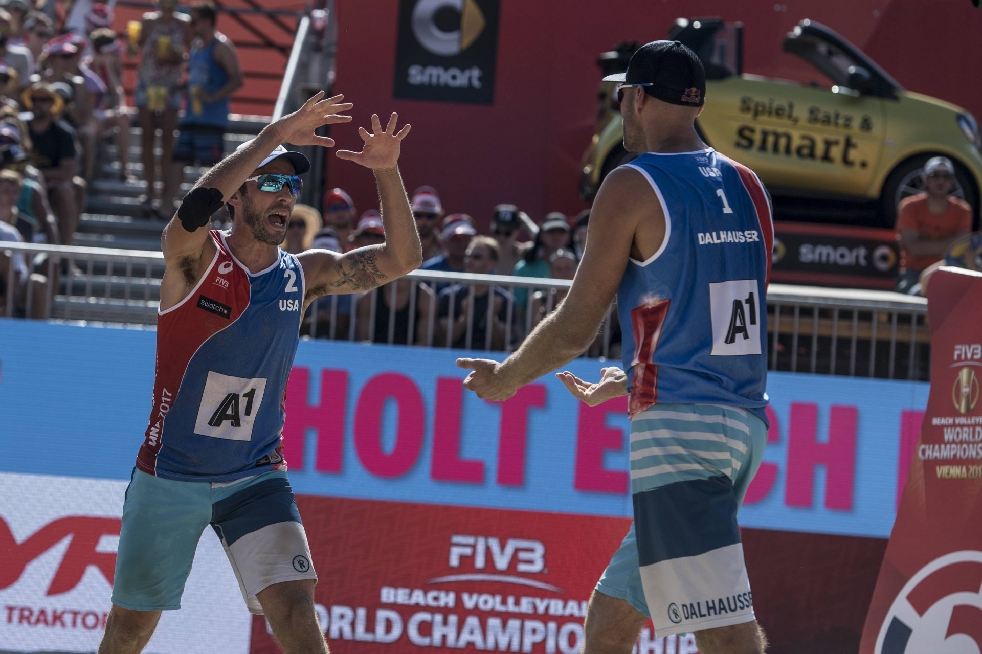 Lucena/Dalhausser in action during the World Championships in Vienna